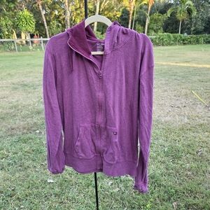 Pact Organic Hoodie 100% Cotton Pink Lightweight Zip-up Women's XL Sweatshirt